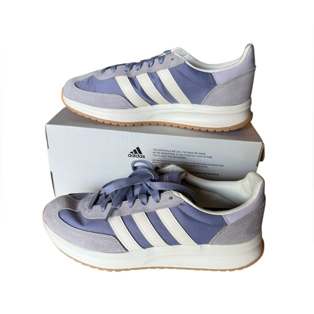 NEW Adidas Sneakers Size 10 Women’s Run 70’s‎ 2.0 Lavender and Cream Shoes 💜